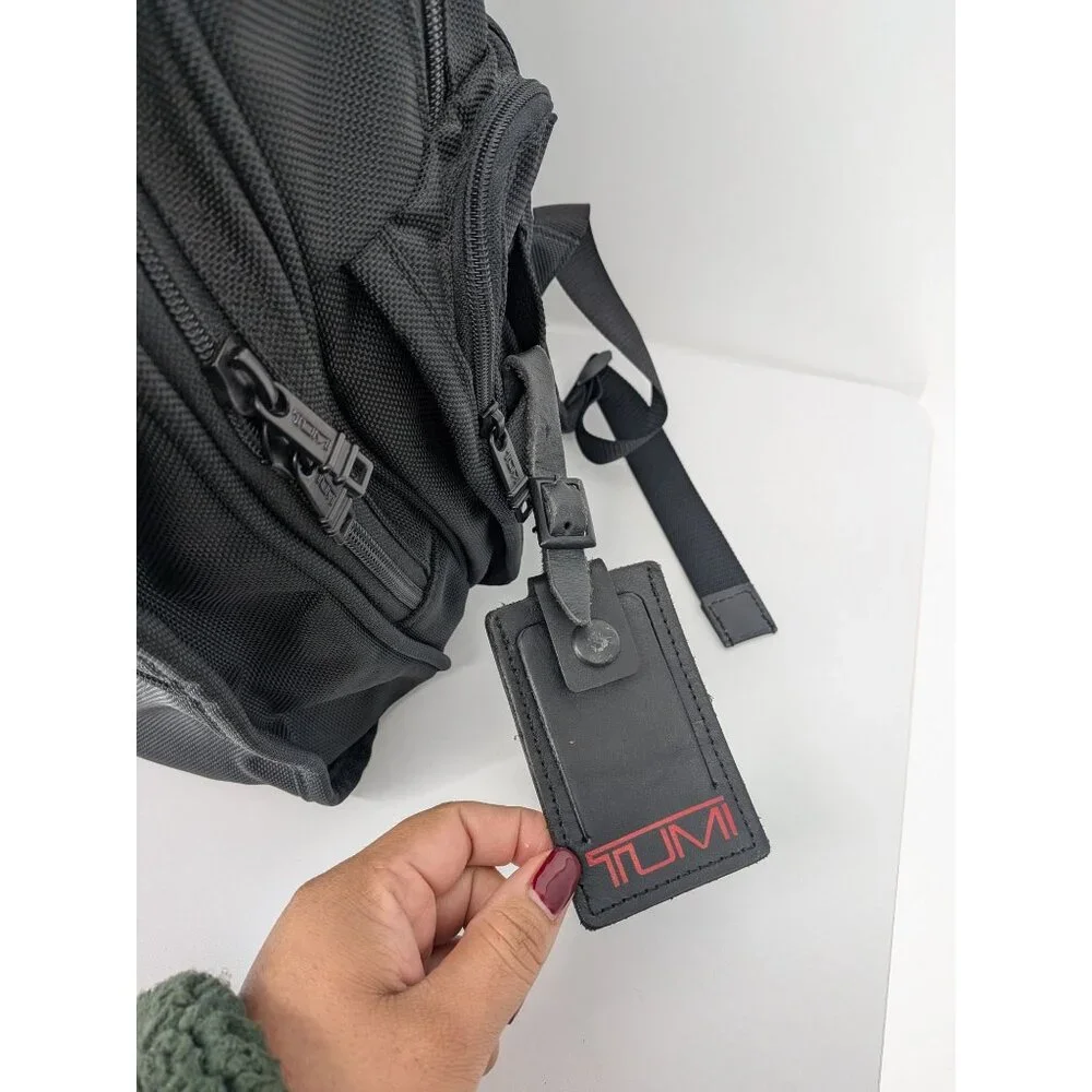 TUMI Ballistic Nylon Laptop Backpack Pockets Executive Travel Work Bag MBL Logo